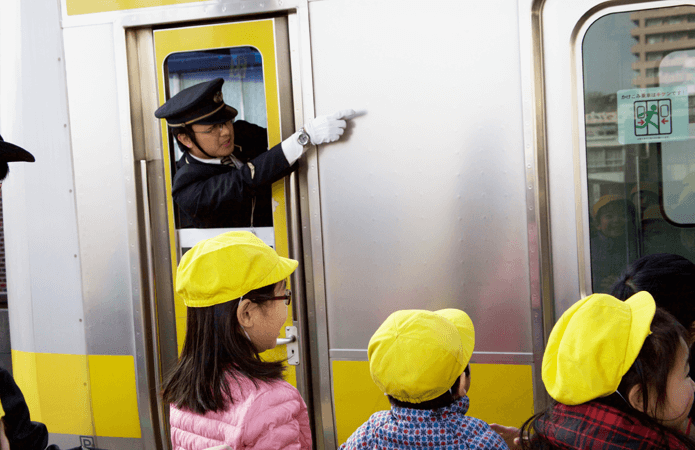 車掌さんの「出発進行!」も間近で見れて大興奮