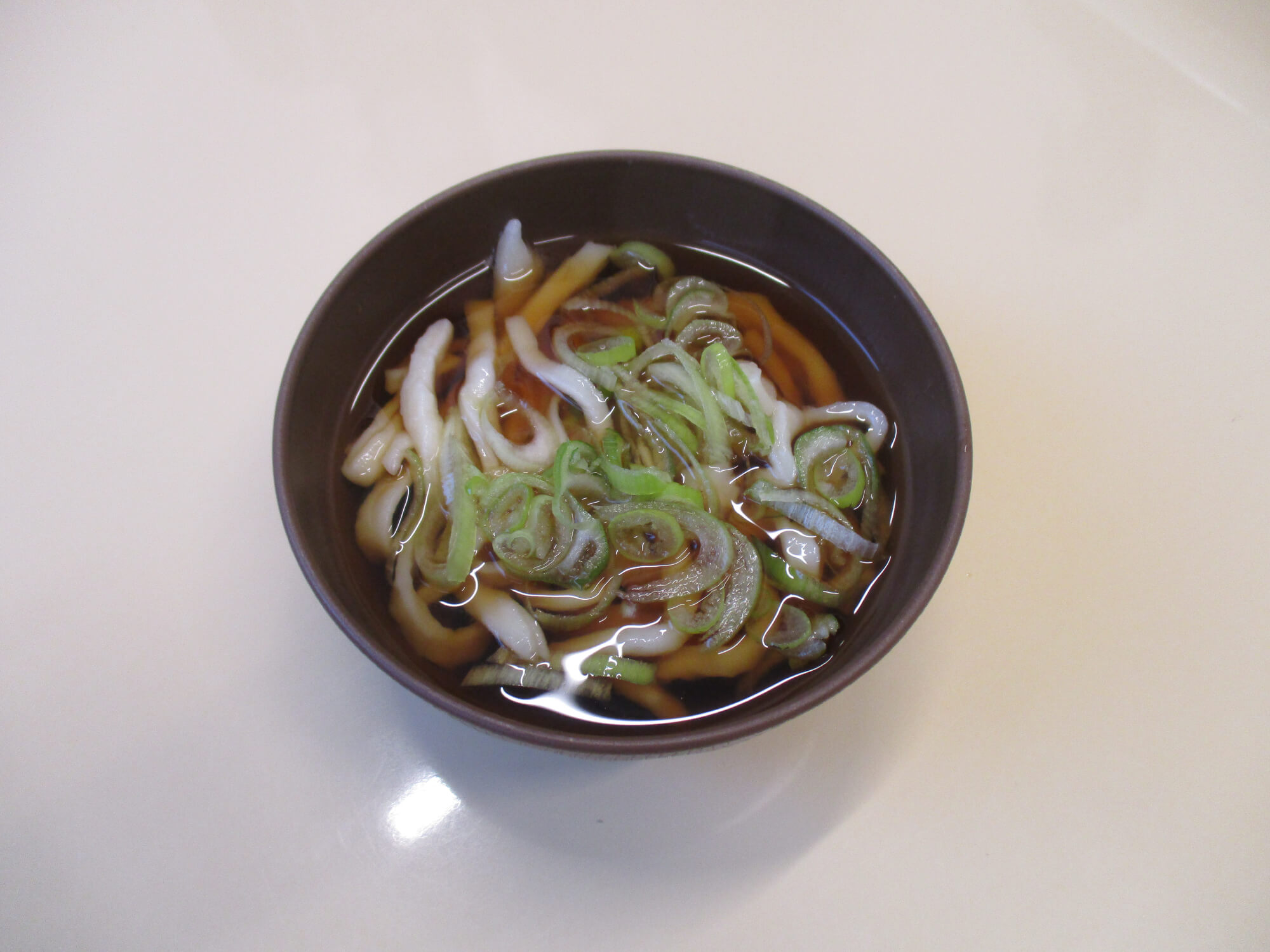 完成したうどん
