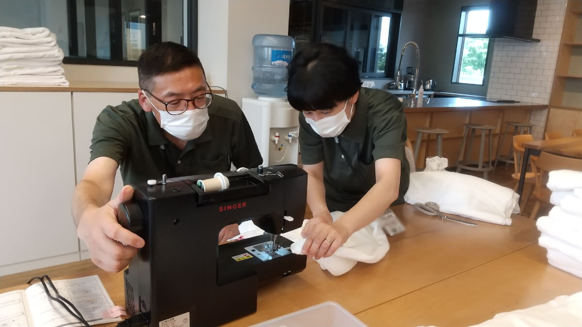 縫製の手順を確認