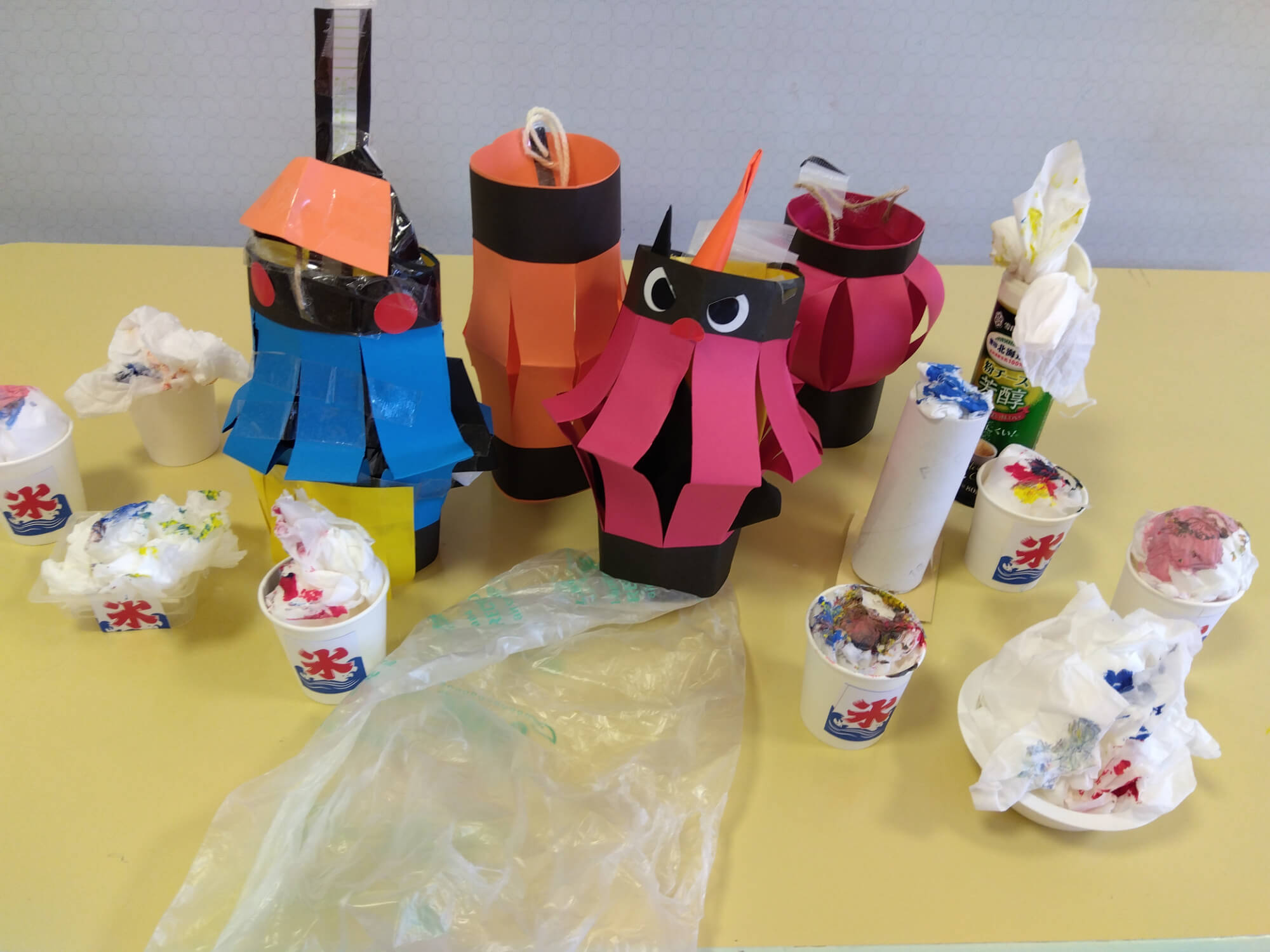 ティッシュで作ったかき氷