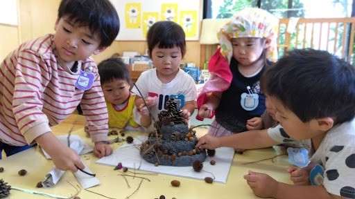 ケーキ作りの様子