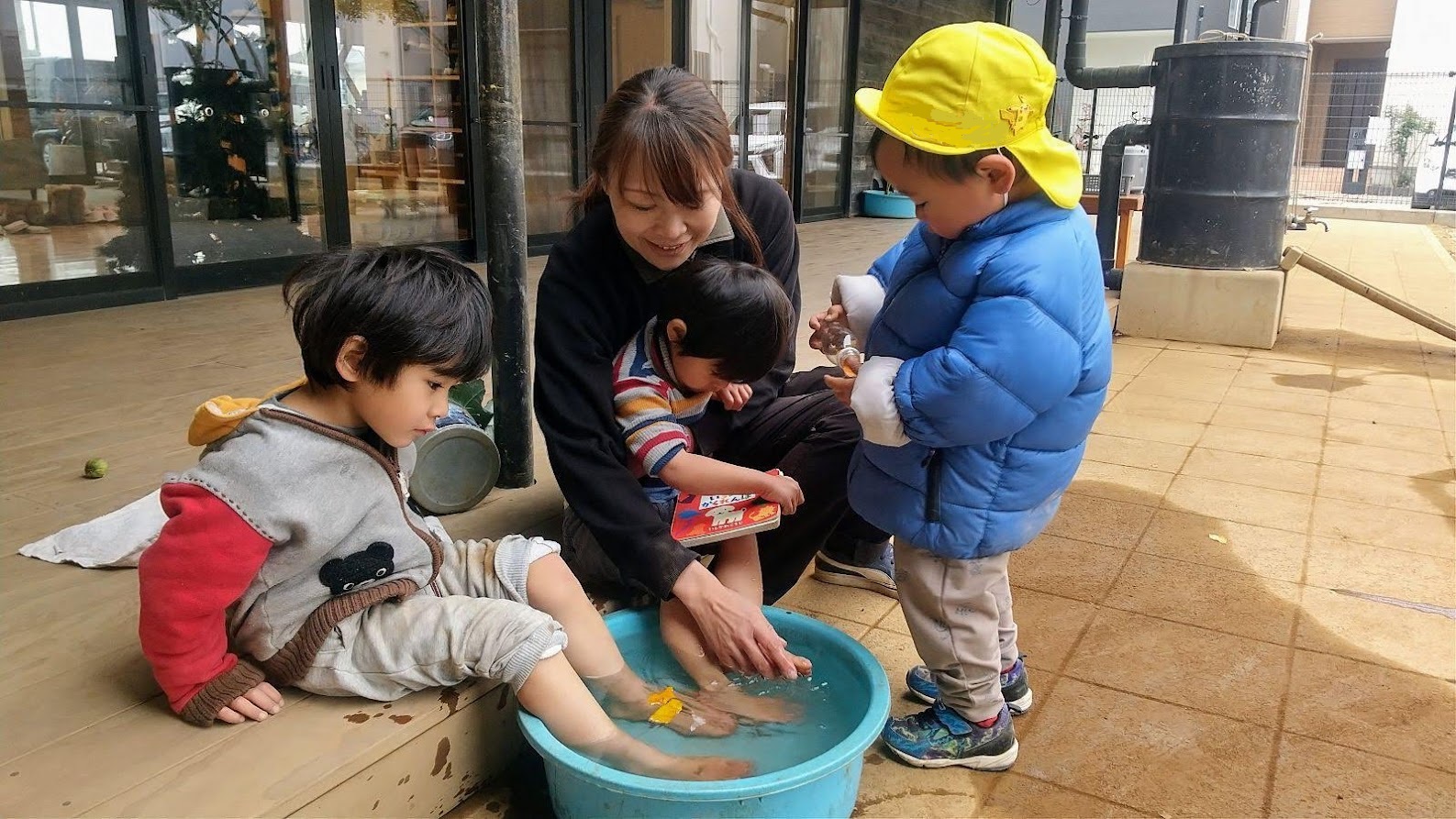 みかんの入った足湯
