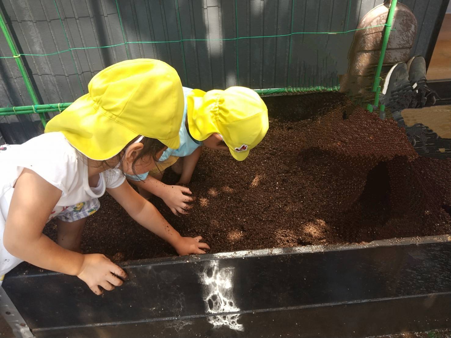 泥遊びをする子どもたちの様子4