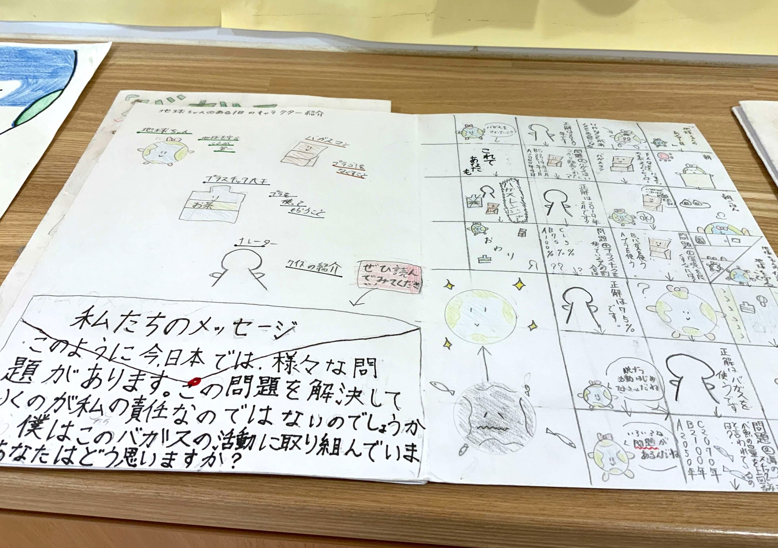 小学生の環境への思いも込められていました