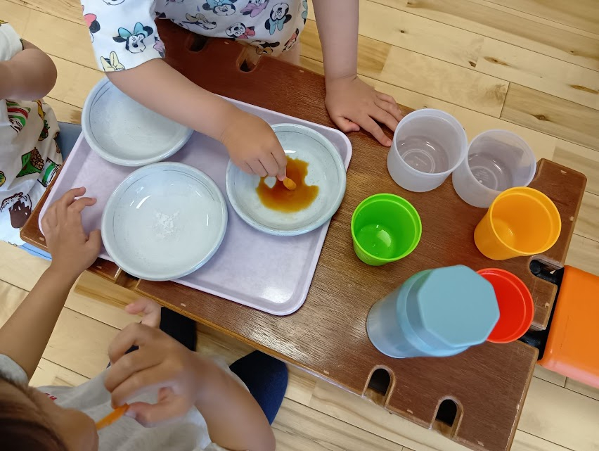 人参を食べるようす