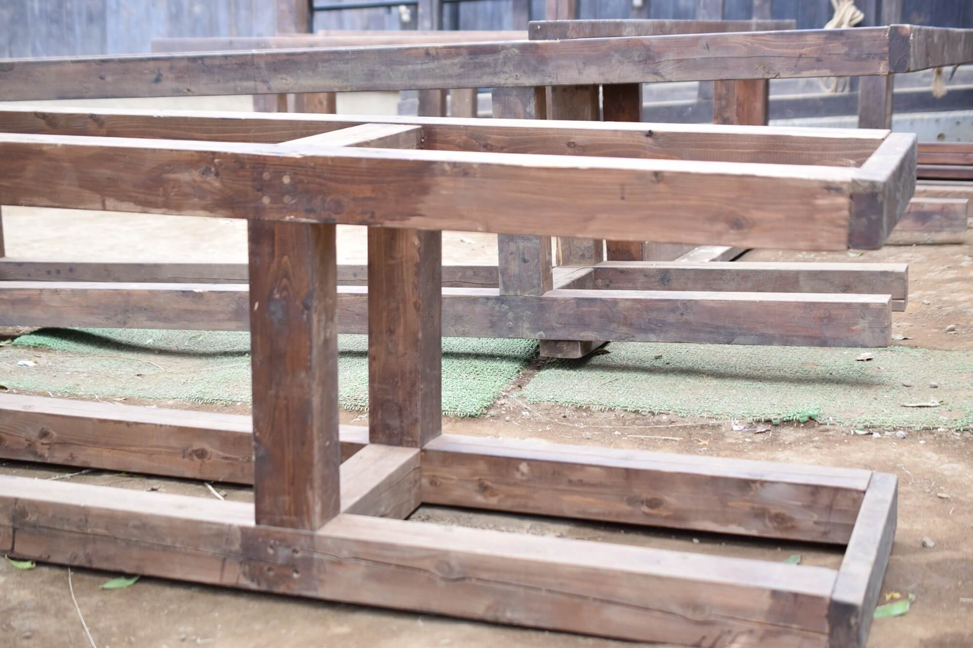 下準備された櫓