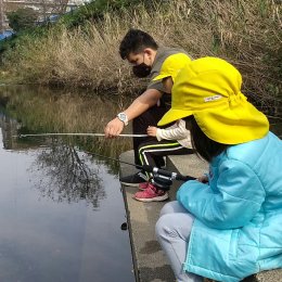 越戸川で本物の川釣り体験