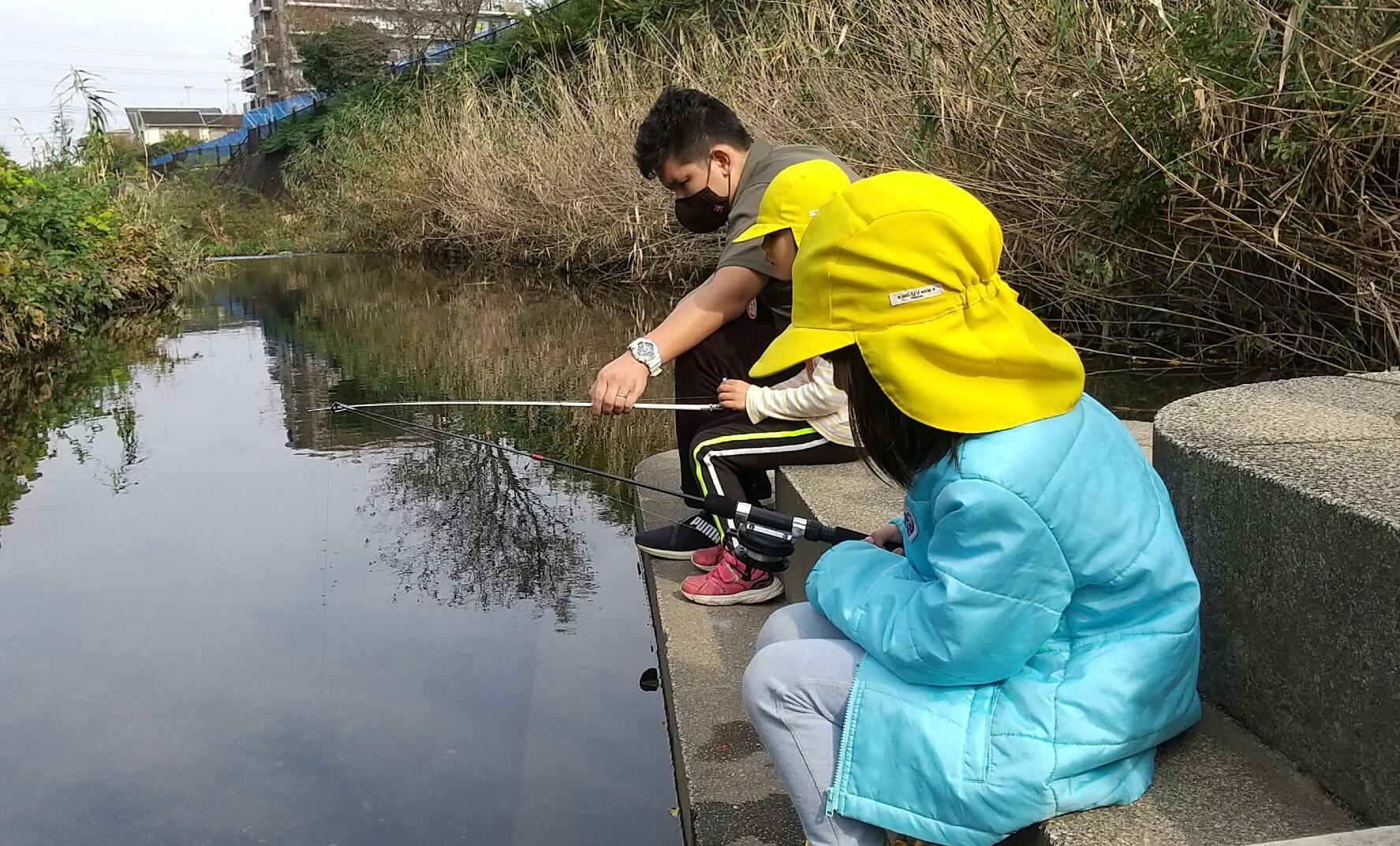 越戸川で本物の川釣り体験