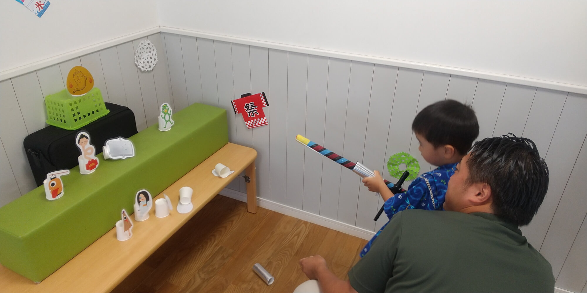 射的に挑戦する子ども