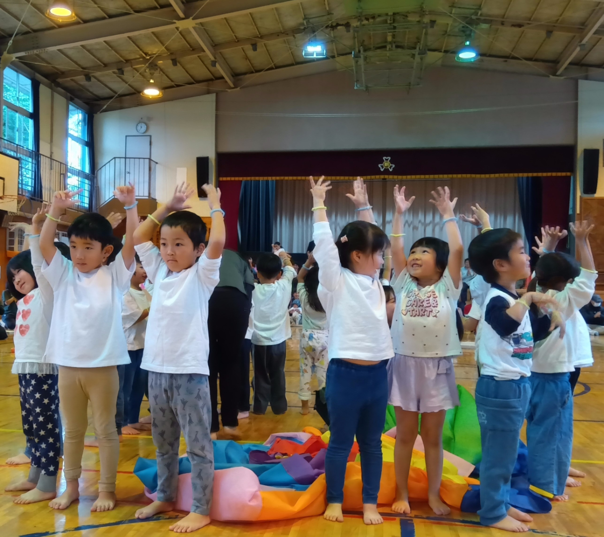 パラバルーンを行うようす