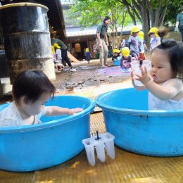 ふじみ野どろんこ保育園「プール初め」