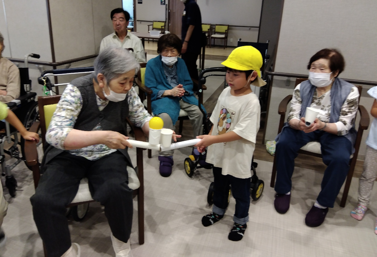 ボールを使った活動の様子