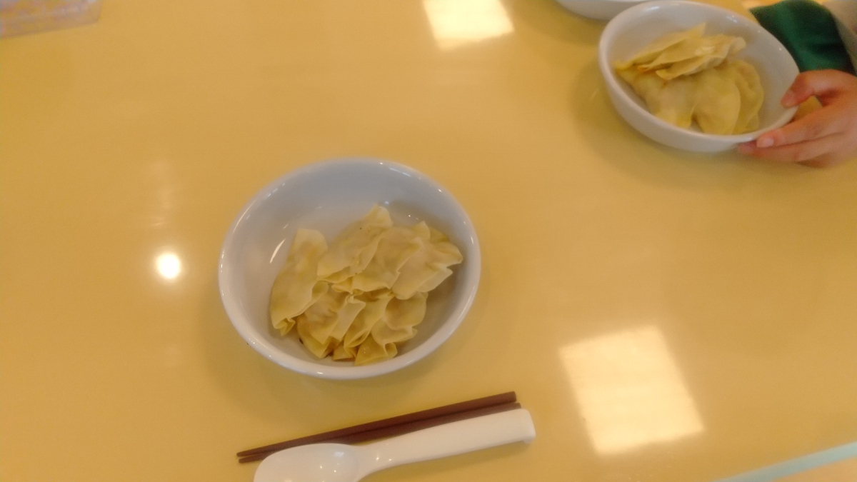 出来上がった餃子