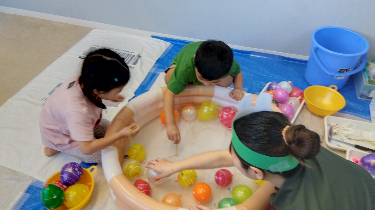 ヨーヨー釣りコーナーの様子