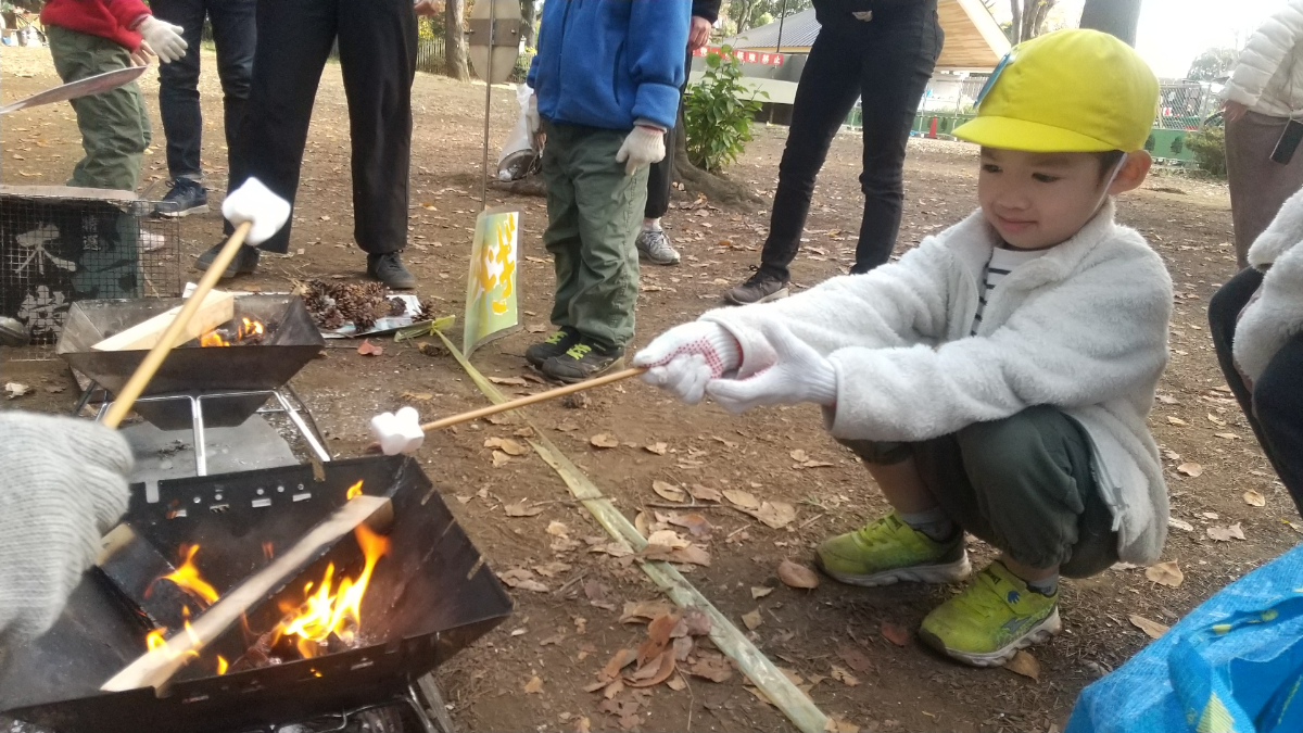 マシュマロを焼く