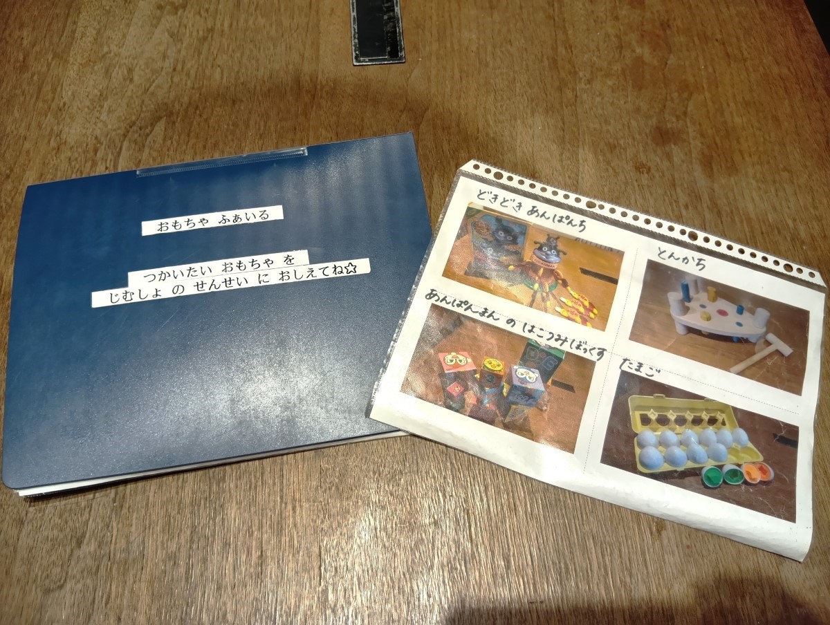 おもちゃの写真を載せているおもちゃファイル